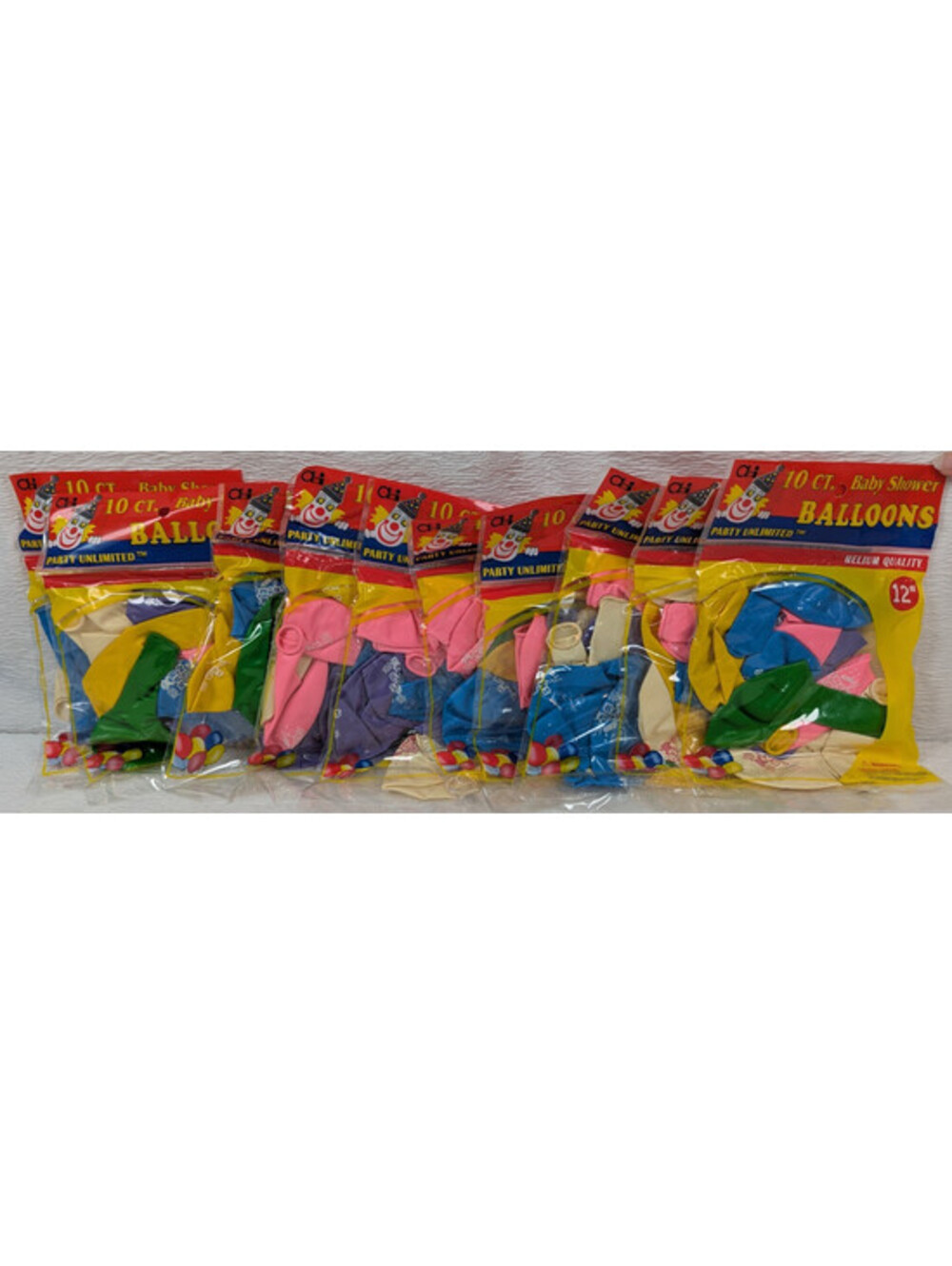 12 inch - Latex Balloons - Baby Shower Party Helium Balloons - 100 Pack